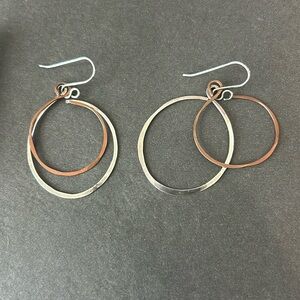 Silver hoop earrings. Bought in Asheville NC at elementality